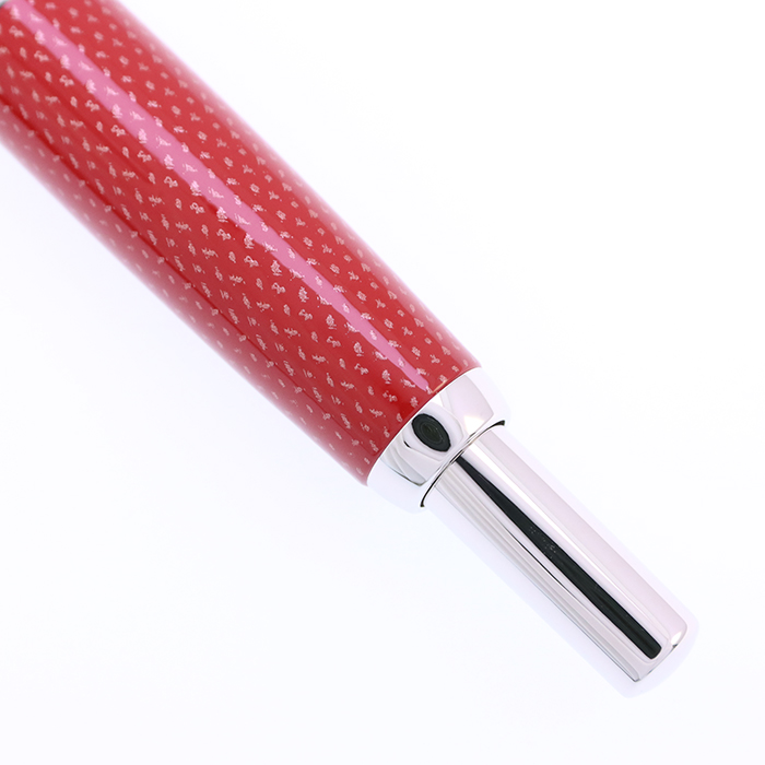 【廃番品】パイロット万年筆　キャップレス　中字 中古)PILOT パイロット 万年筆 キャップレス 絣 朱 中字（商品ID