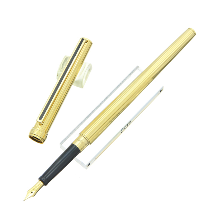 シャレーナ万年筆　金　小波ストライプ 詳細ページ | 万年筆 ボールペンなど高級筆記具の販売・買取
