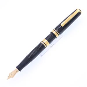 中古)PLATINUM プラチナ 万年筆 #3776 ギャザード ブラック 中字