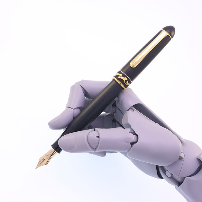 中古)PLATINUM プラチナ 万年筆 #3776 肥後象嵌 #96 イチョウ 中字