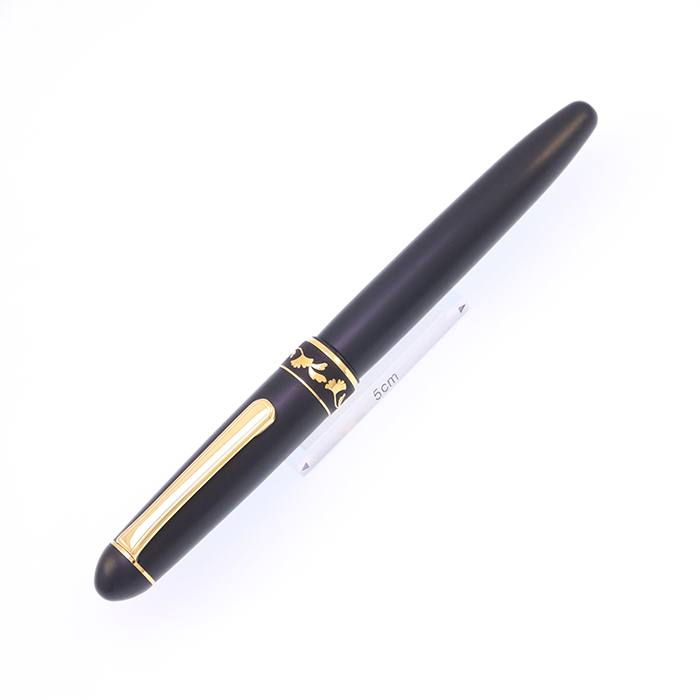 中古)PLATINUM プラチナ 万年筆 #3776 肥後象嵌 #96 イチョウ 中字