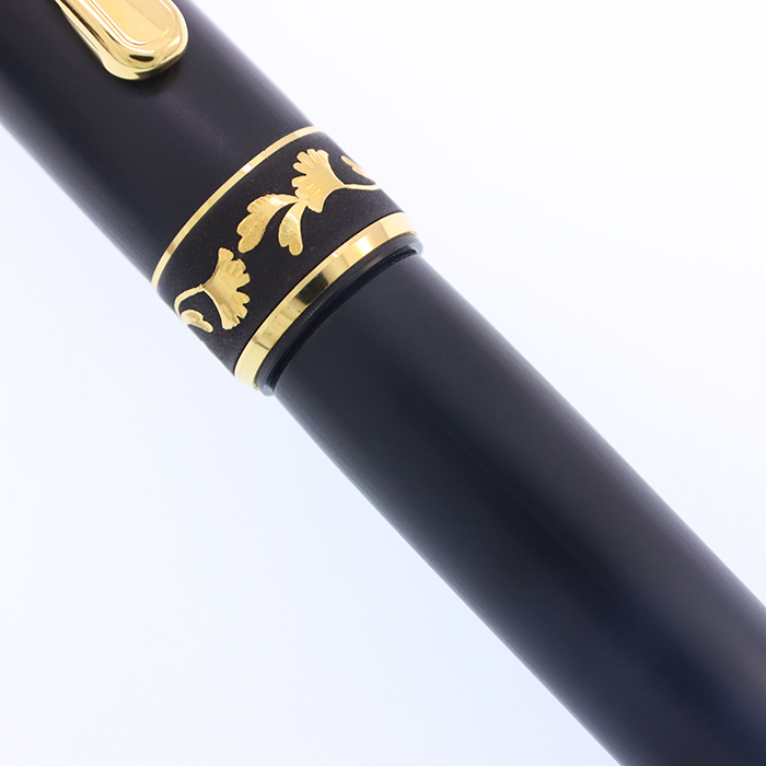 中古)PLATINUM プラチナ 万年筆 #3776 肥後象嵌 #96 イチョウ 中字