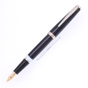 万年筆 クラシック ピストン吸入式 ブラックCT 14K/EF