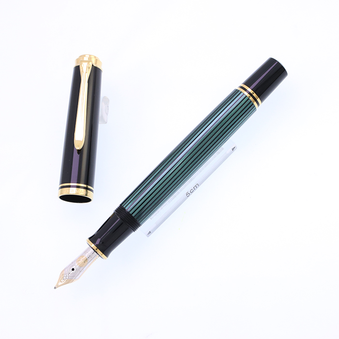 中古)Pelikan ペリカン 万年筆 スーベレーン M600 グリーンストライプ 