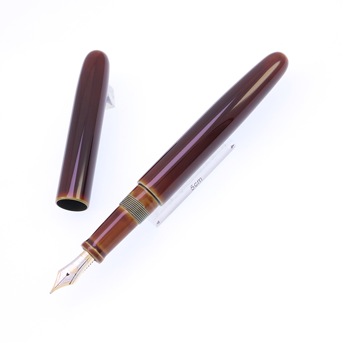 中古)NAKAYA 中屋万年筆 万年筆 シガー ロング 碧溜 太字