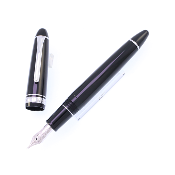 中古)SAILOR セーラー 万年筆 プロフィット21 銀 ブラック 長刀研ぎ