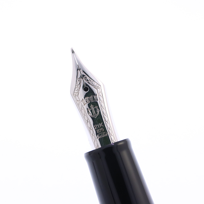 中古)SAILOR セーラー 万年筆 プロフィット21 銀 ブラック 長刀研ぎ