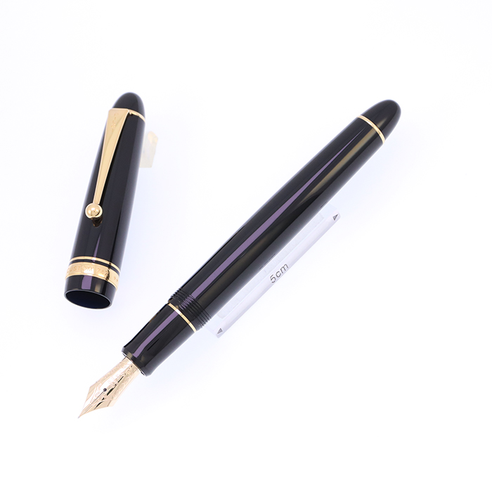 中古)PILOT パイロット 万年筆 カスタム742 ブラック 細字（商品
