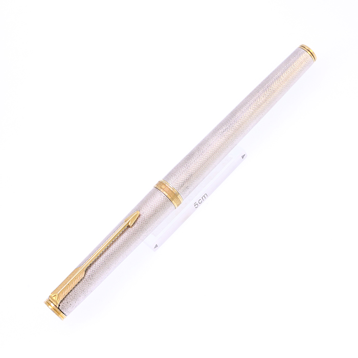 中古)PARKER パーカー 万年筆 プリミア シルバー グレンドルジュ F
