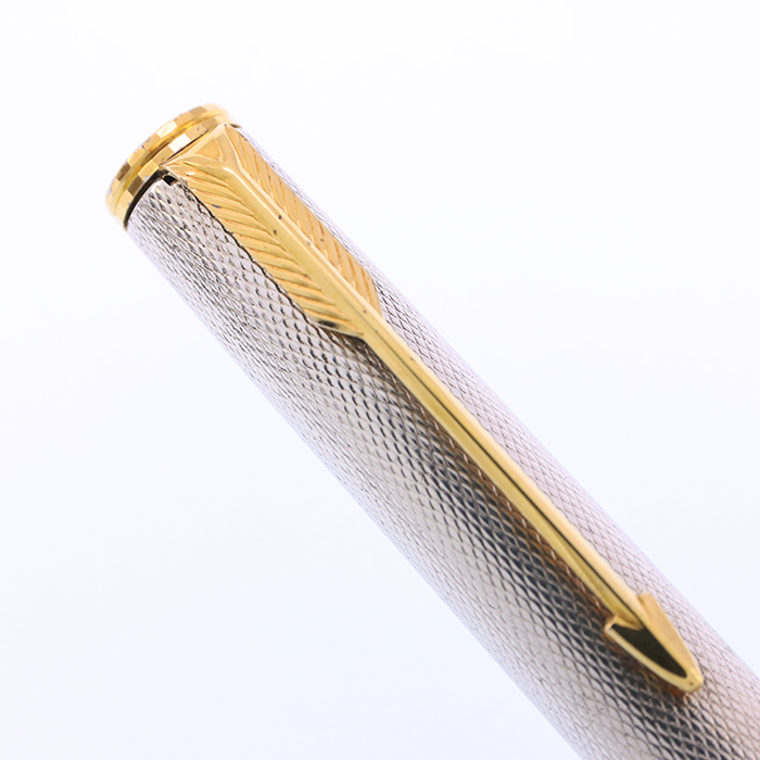 中古)PARKER パーカー 万年筆 プリミア シルバー グレンドルジュ F