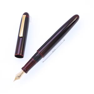 NAKAYA 中屋万年筆 万年筆 ライターモデル ロング 赤溜 軟中字 メイン