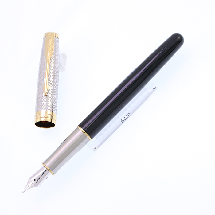 中古)PARKER パーカー 万年筆 ソネット プレミアム メタル&ブラックGT