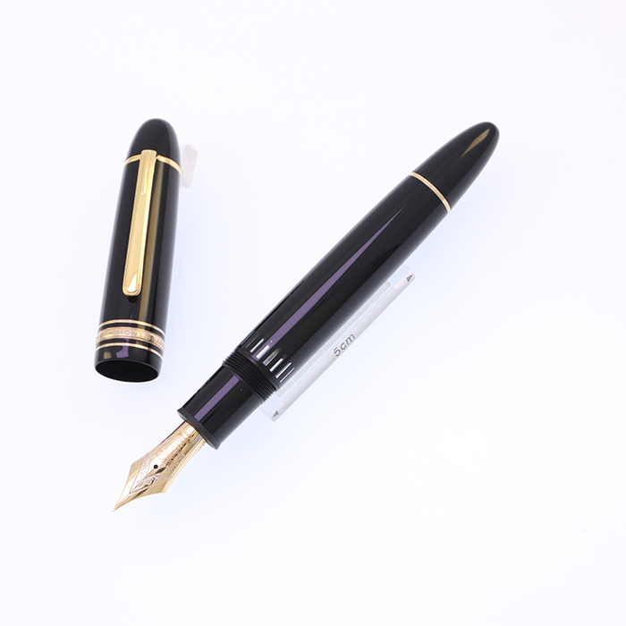 美品　MONTBLANC 万年筆 149 14C EF 三帯　白帯　エボナイト芯 中古)MONTBLANC モンブラン 万年筆 マイスターシュテュック #149 14C白