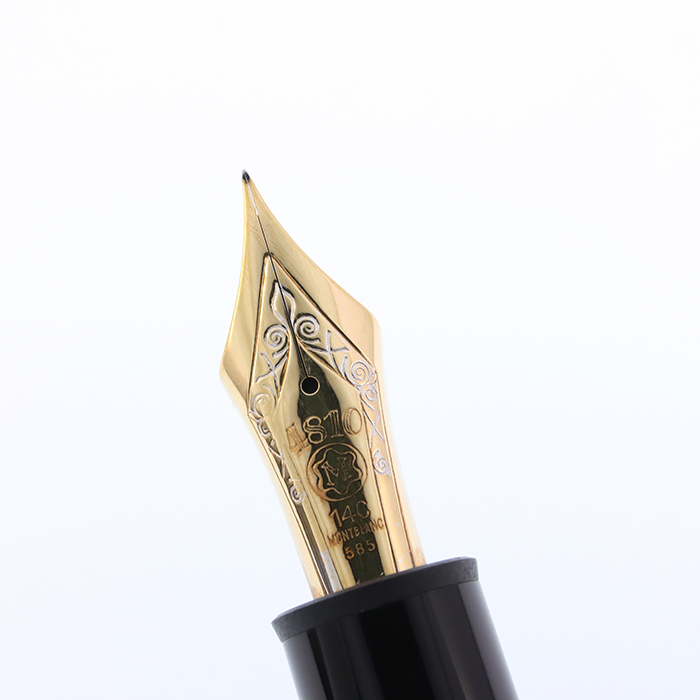 極美品 Mont Blanc 149 万年筆 14C 中白 F 細字 中古)MONTBLANC モンブラン 万年筆 マイスターシュテュック #149 14C白