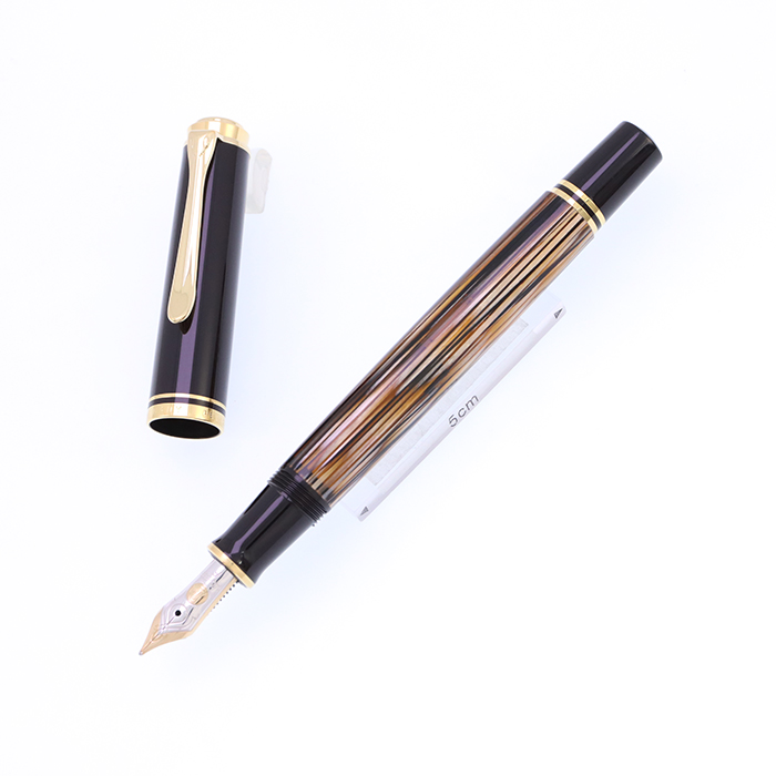 未使用に近い ペリカン スーべレーン M400 F ブラック×ゴールド 万年筆 Amazon | Pelikan ペリカン 万年筆 EF 極細字 スーベレーン ブラック