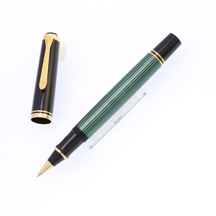 【最終価格】ペリカン　スーベレーン　R600　ローラーボール　緑縞 中古)Pelikan ペリカン ローラーボール スーベレーン R600 グリーン