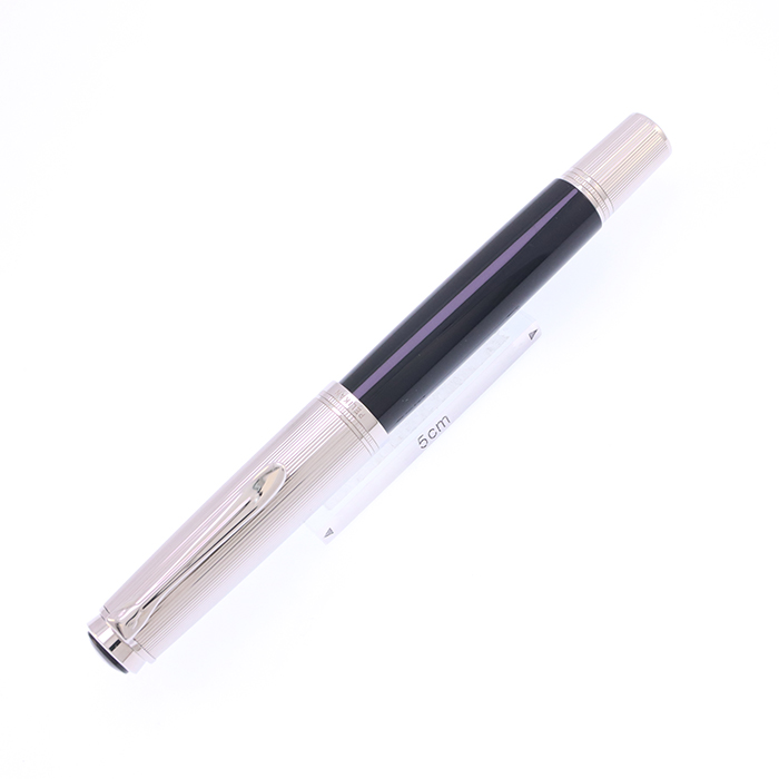 中古)Pelikan ペリカン 万年筆 スーベレーン M420 シルバー/ブラック B