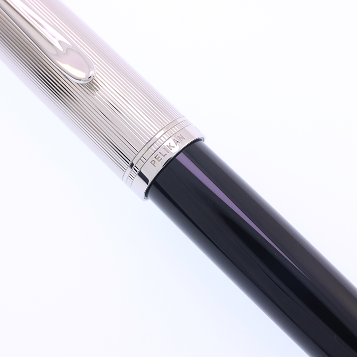 中古)Pelikan ペリカン 万年筆 スーベレーン M420 シルバー/ブラック B