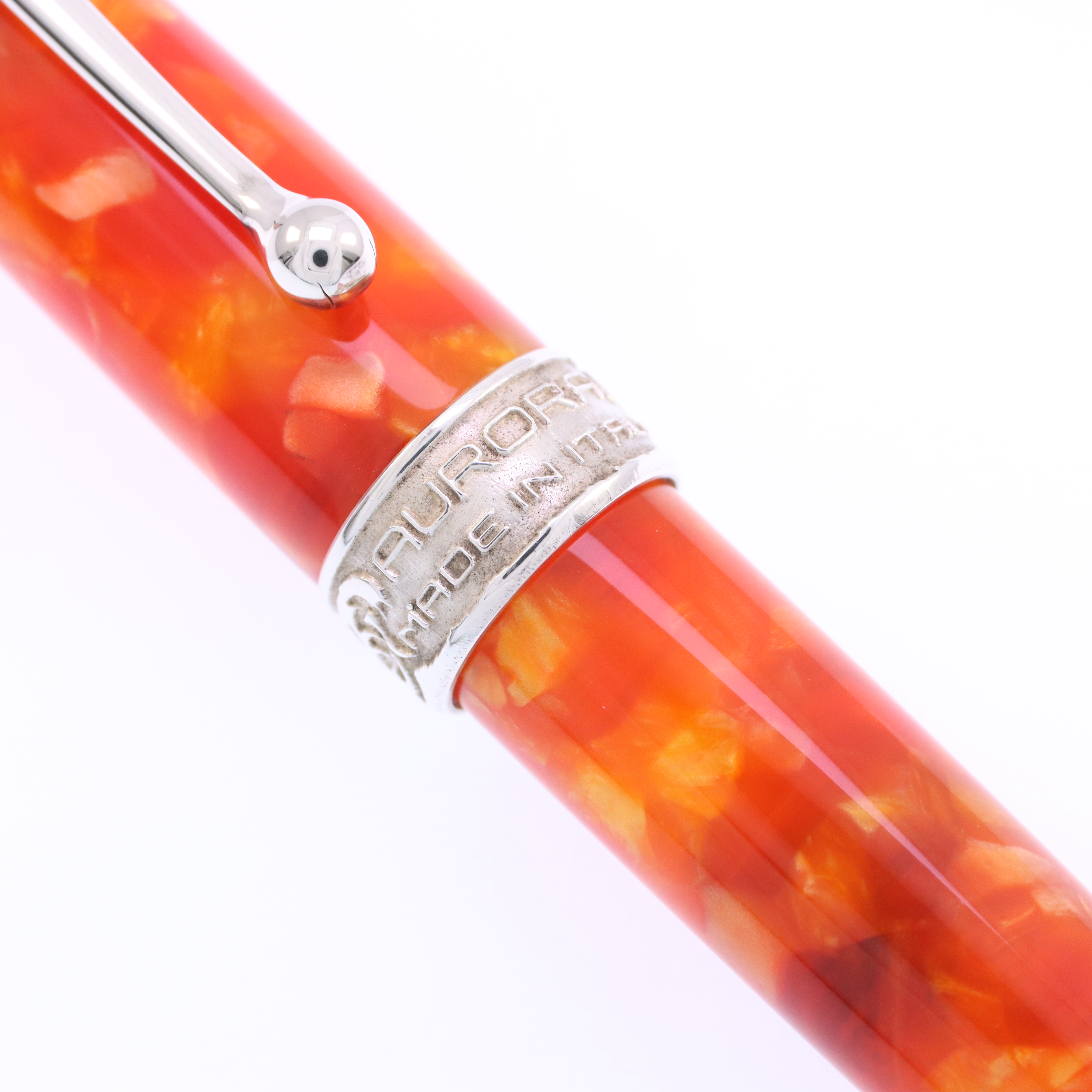 AURORA アウロラ リミテッドエディション 万年筆 18K 750オレンジ 中古)AURORA アウロラ 万年筆 リミテッドエディション アンビエンテ