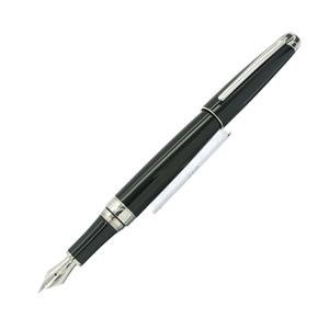 CARAN d'ACHE カランダッシュ 万年筆 レマンコレクション エボニー ブラック ロジウムプレート F メイン
