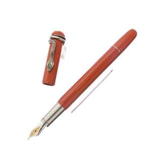 中古)MONTBLANC モンブラン 万年筆 ヘリテイジコレクション ルージュ 正規代理店に輸入 Mont Blanc モンブラン 万年筆 筆記具