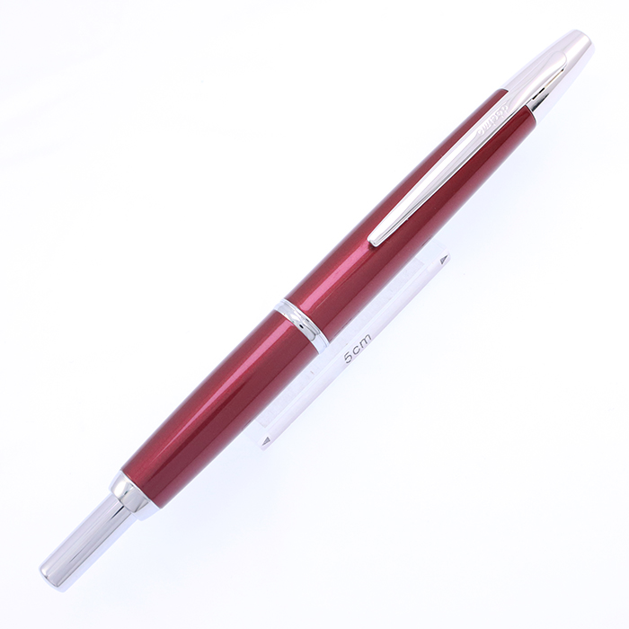中古)PILOT パイロット 万年筆 キャップレス デシモ レッド 極細字 