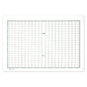 原稿用紙 飾り原稿用紙 波抹茶 A4 400字詰め 50枚入