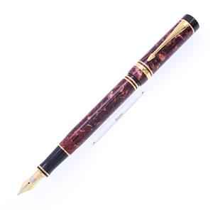 PARKER パーカー 万年筆 デュオフォールド マーブルレッド インターナショナル M メイン