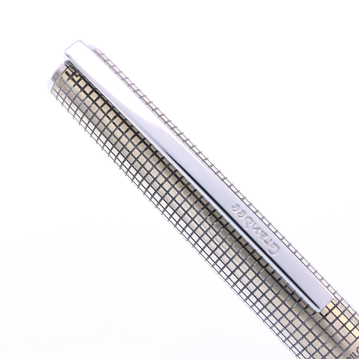 中古)PILOT パイロット 万年筆 グランディ スターリングシルバー 格子