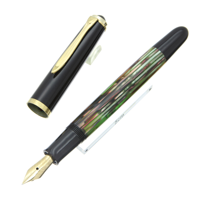 ペリカン 万年筆 400NN グリーンストライプ シャイベンニブ付 Pelikan 400NN Green Stripe Scheiben Nib -  ユーロボックス - Euro Box