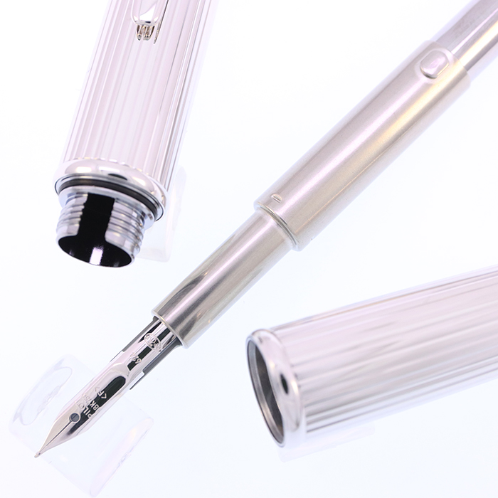 中古)PILOT パイロット 万年筆 キャップレス ストライプ 細字（商品ID