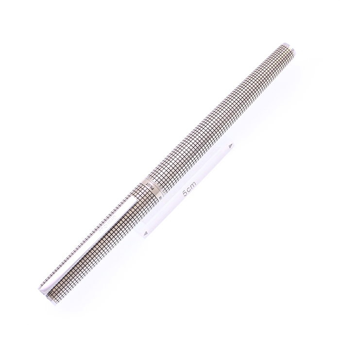 中古)PILOT パイロット 万年筆 グランディ スターリングシルバー 格子