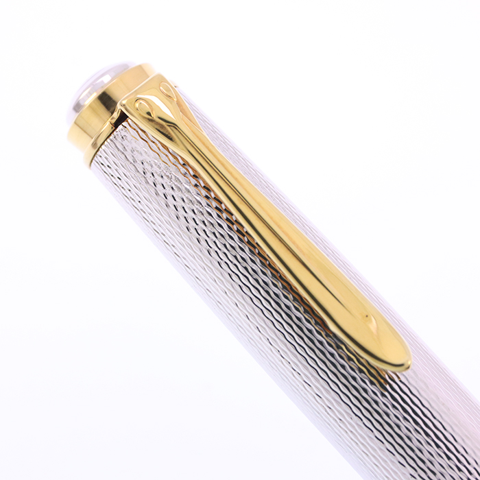 中古)Pelikan ペリカン 万年筆 150周年記念 M750 ロールシルバー F (EN