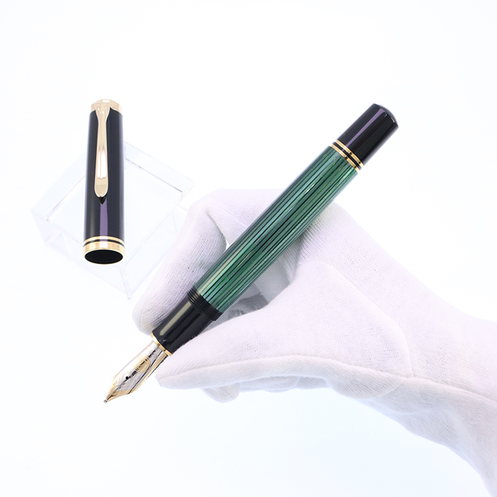 Pelikan （ペリカン） 万年筆 スーベレーン M1000緑縞 中古品