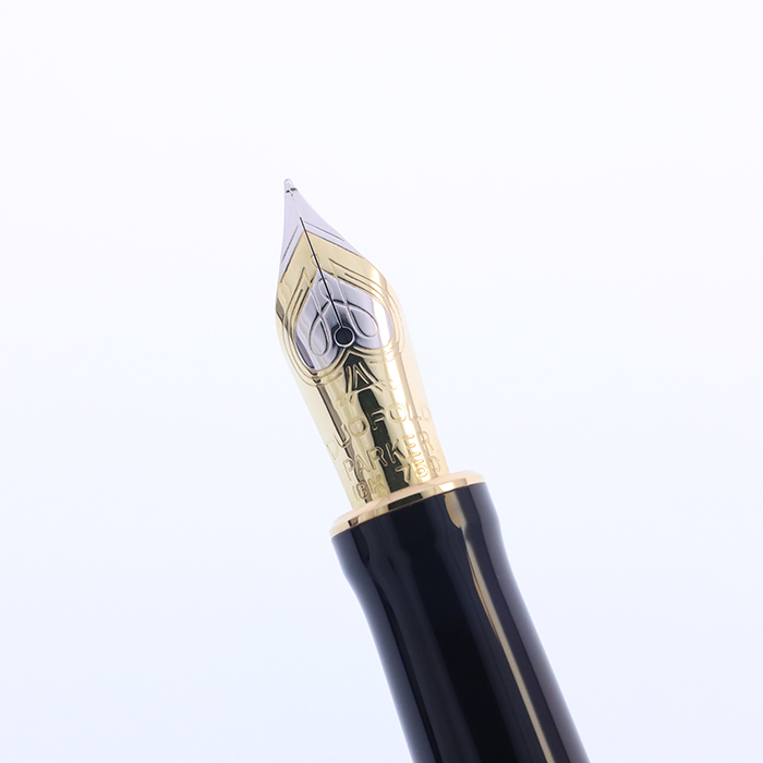 中古)PARKER パーカー 万年筆 デュオフォールド ブラックGT