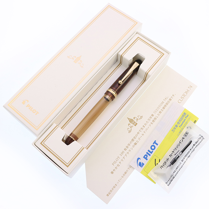 PILOT Custom 74 万年筆 クリアブラウン 詳細ページ | 万年筆 ボールペンなど高級筆記具の販売・買取
