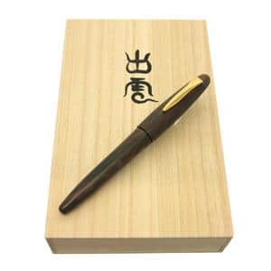 万年筆 出雲 黒柿 マット仕上げ 太字