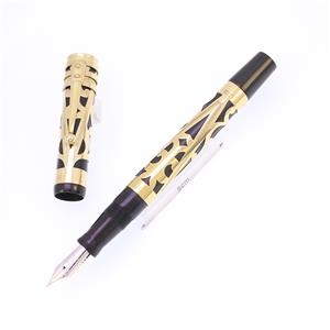 万年筆 創業80周年記念 金透かし 唐草模様 中字