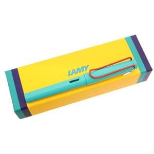 LAMY ラミー 万年筆 サファリ アクアマリン 赤クリップ F メイン