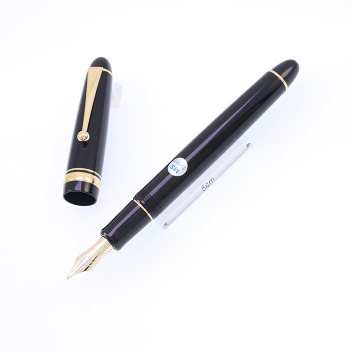 【待望★】 中古)PILOT ブラック カスタム742 万年筆 パイロット 筆記具