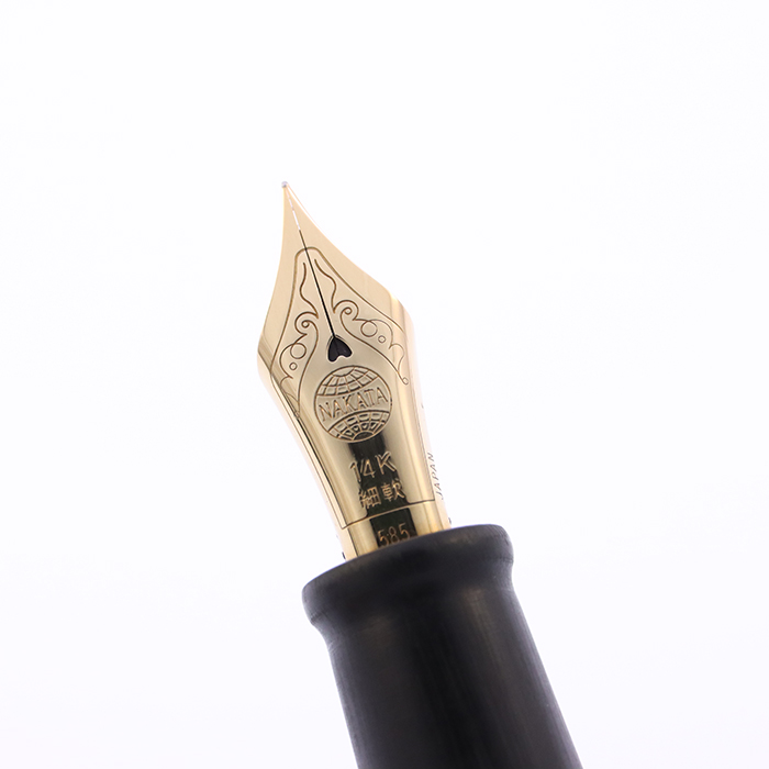 中古)NAKAYA 中屋万年筆 万年筆 ライター ポータブル 黒ヘアライン 軟