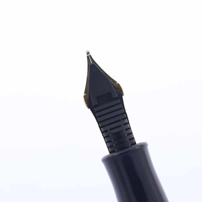 中古)NAKAYA 中屋万年筆 万年筆 ブライヤー 濃 光沢 廻り止め 虎 太字