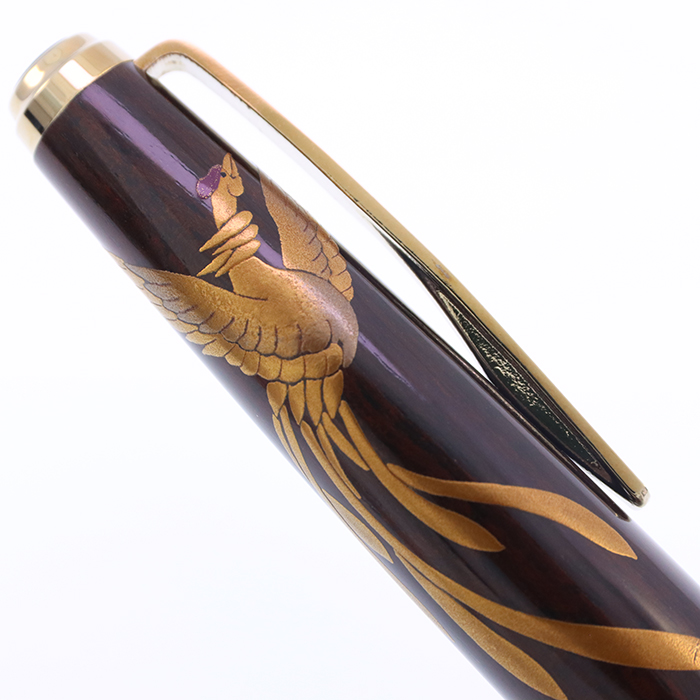 中古)SAILOR セーラー 万年筆 皇太子御成婚記念 木軸黒檀加賀蒔絵 鳳凰