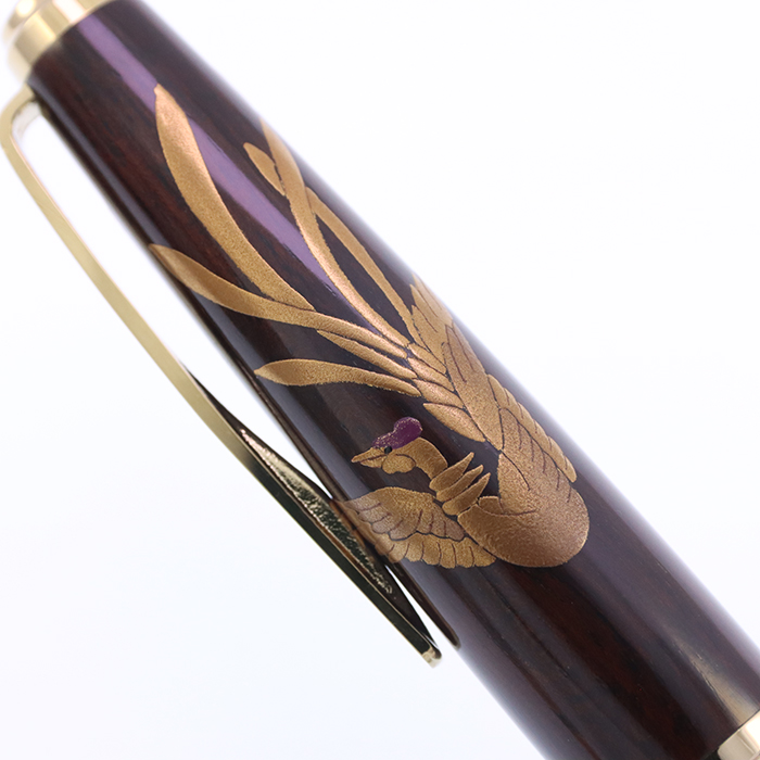 中古)SAILOR セーラー 万年筆 皇太子御成婚記念 木軸黒檀加賀蒔絵 鳳凰