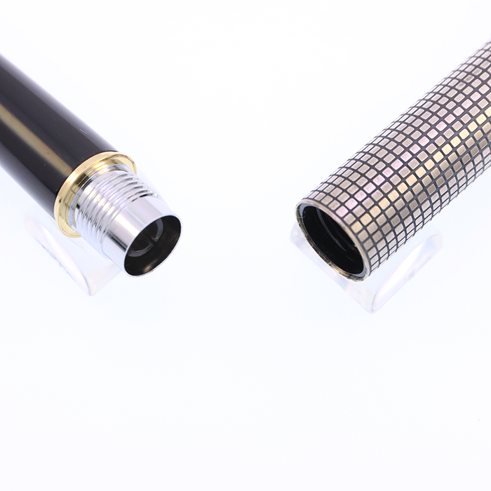 中古)PILOT パイロット 万年筆 デラックス スターリングシルバー 格子