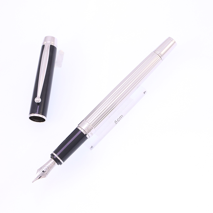 中古)PILOT パイロット 万年筆 グランセ ロジウムコンビ ブラック