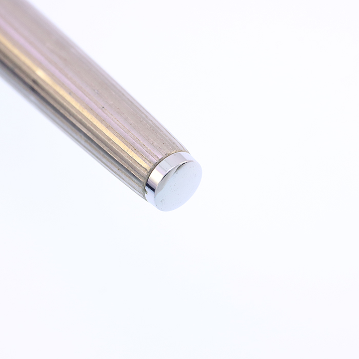 中古)PILOT パイロット 万年筆 カスタム ホワイトストライプ 18K-WG