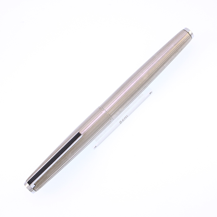 中古)PILOT パイロット 万年筆 カスタム ホワイトストライプ 18K-WG