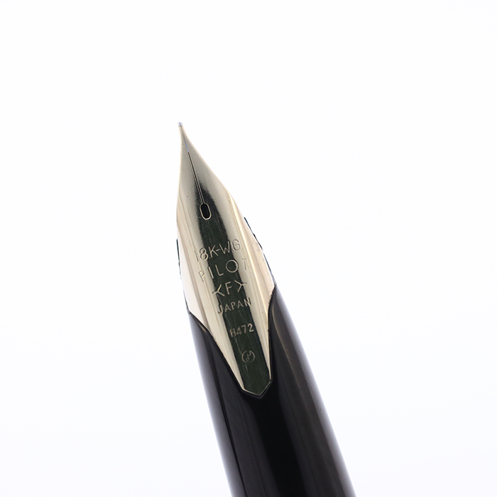 中古)PILOT パイロット 万年筆 カスタム ホワイトストライプ 18K-WG