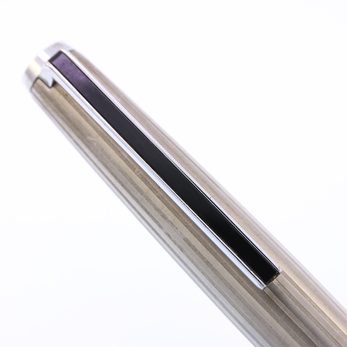 中古)PILOT パイロット 万年筆 カスタム ホワイトストライプ 18K-WG